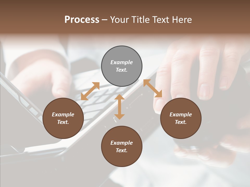 Hand Touch Computer PowerPoint Template