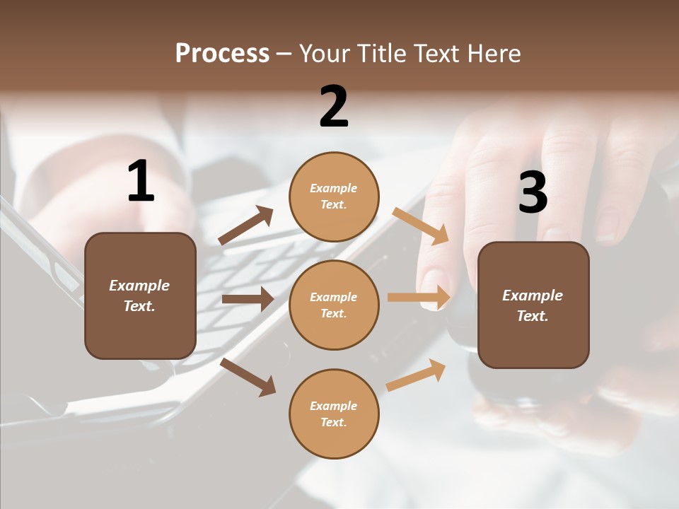 Hand Touch Computer PowerPoint Template