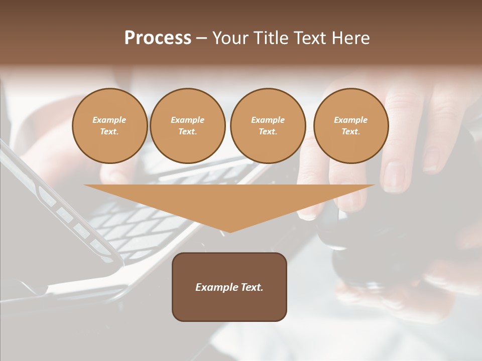 Hand Touch Computer PowerPoint Template
