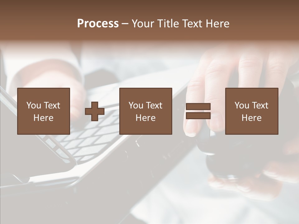 Hand Touch Computer PowerPoint Template