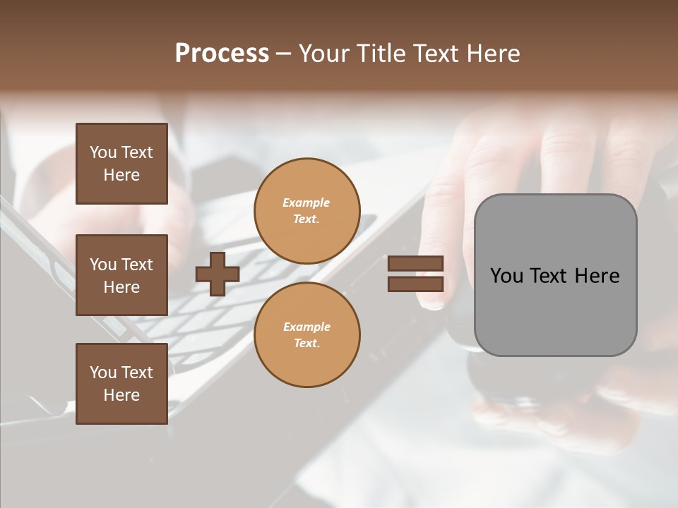 Hand Touch Computer PowerPoint Template