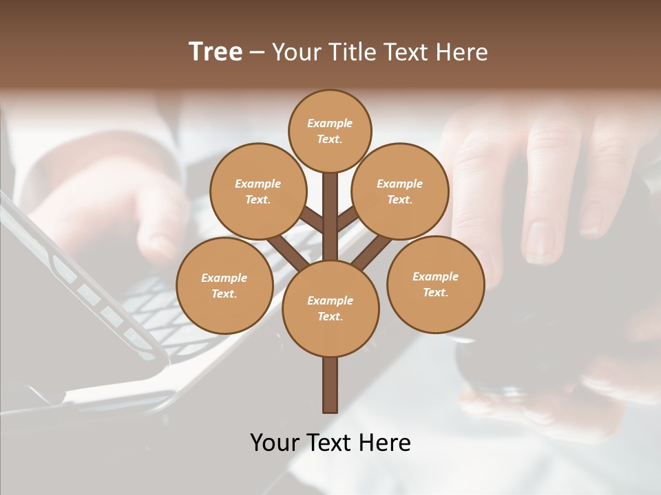 Hand Touch Computer PowerPoint Template