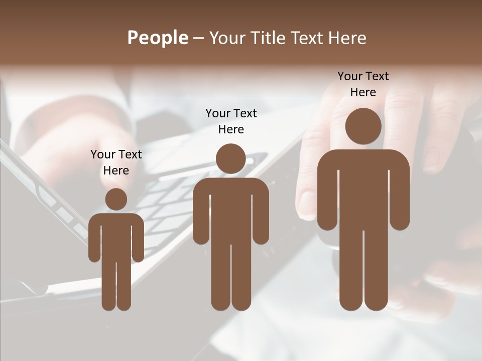 Hand Touch Computer PowerPoint Template