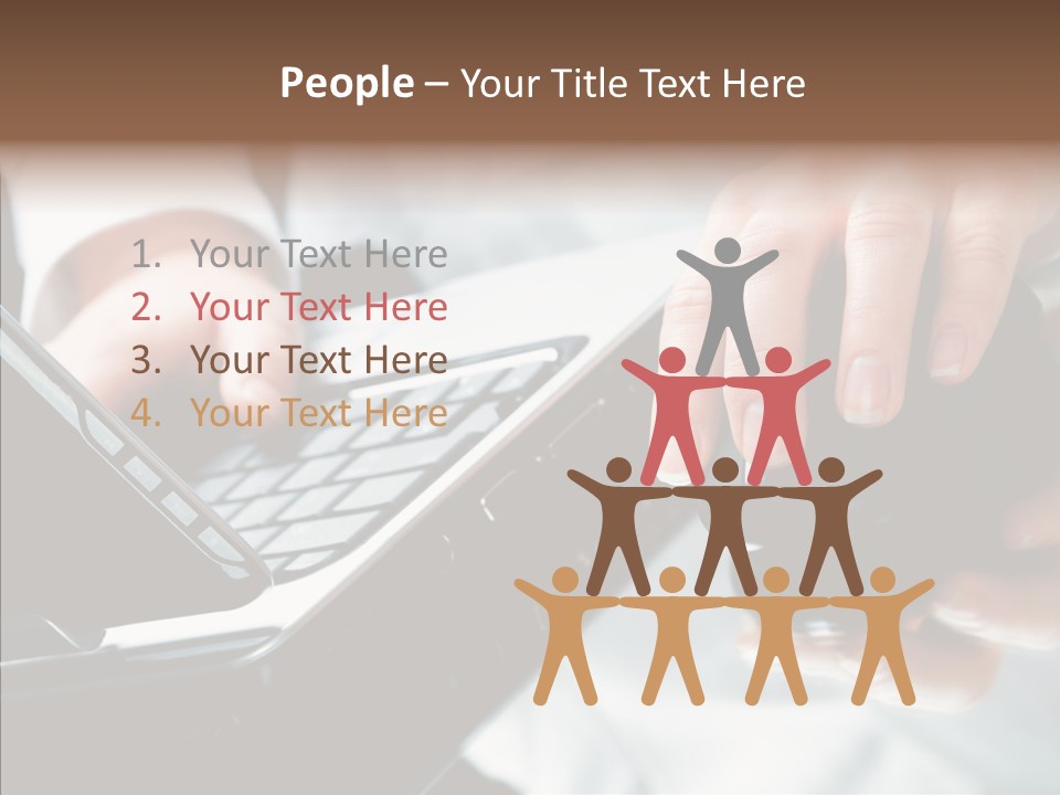 Hand Touch Computer PowerPoint Template