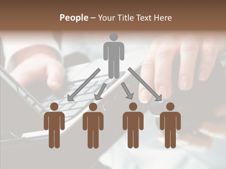 Hand Touch Computer PowerPoint Template