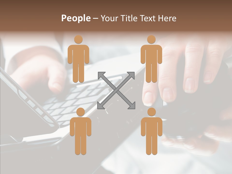 Hand Touch Computer PowerPoint Template