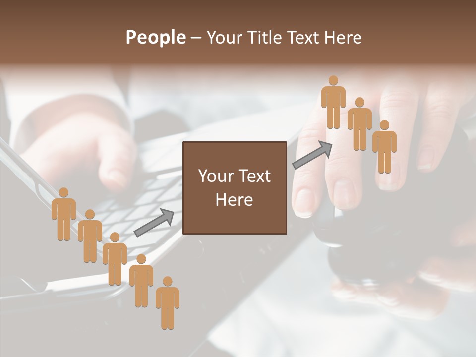 Hand Touch Computer PowerPoint Template