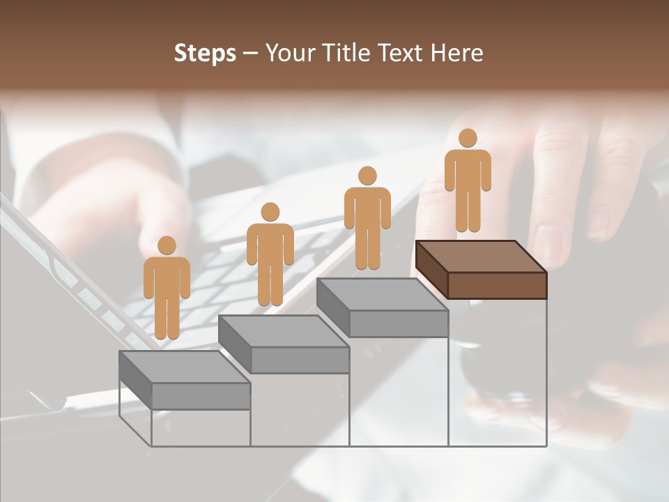Hand Touch Computer PowerPoint Template