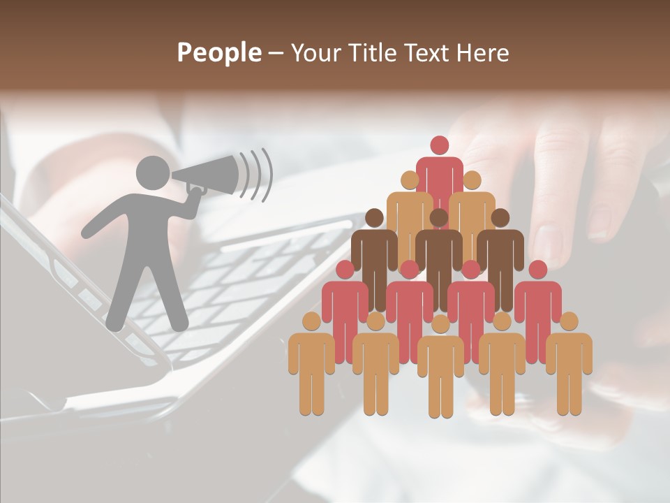 Hand Touch Computer PowerPoint Template