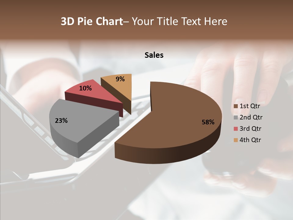 Hand Touch Computer PowerPoint Template