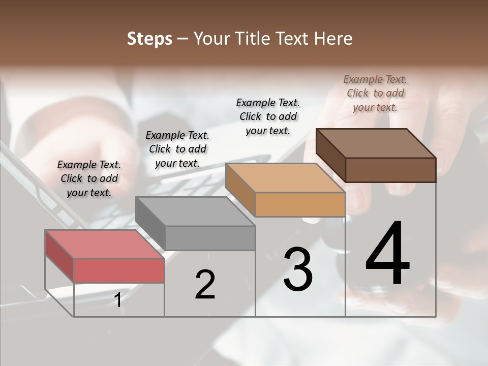 Hand Touch Computer PowerPoint Template