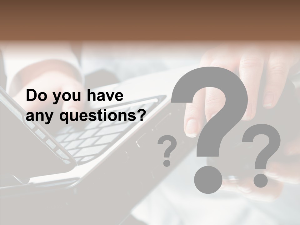 Hand Touch Computer PowerPoint Template