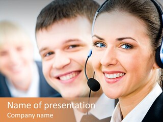 Young Operator Male PowerPoint Template