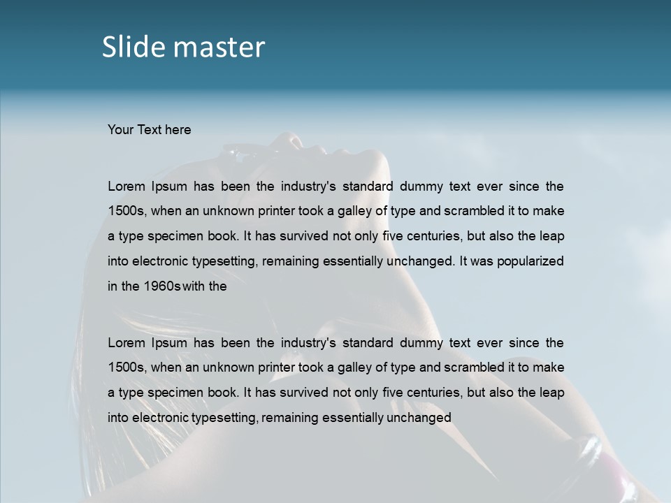 Top Sunglasses Neck PowerPoint Template