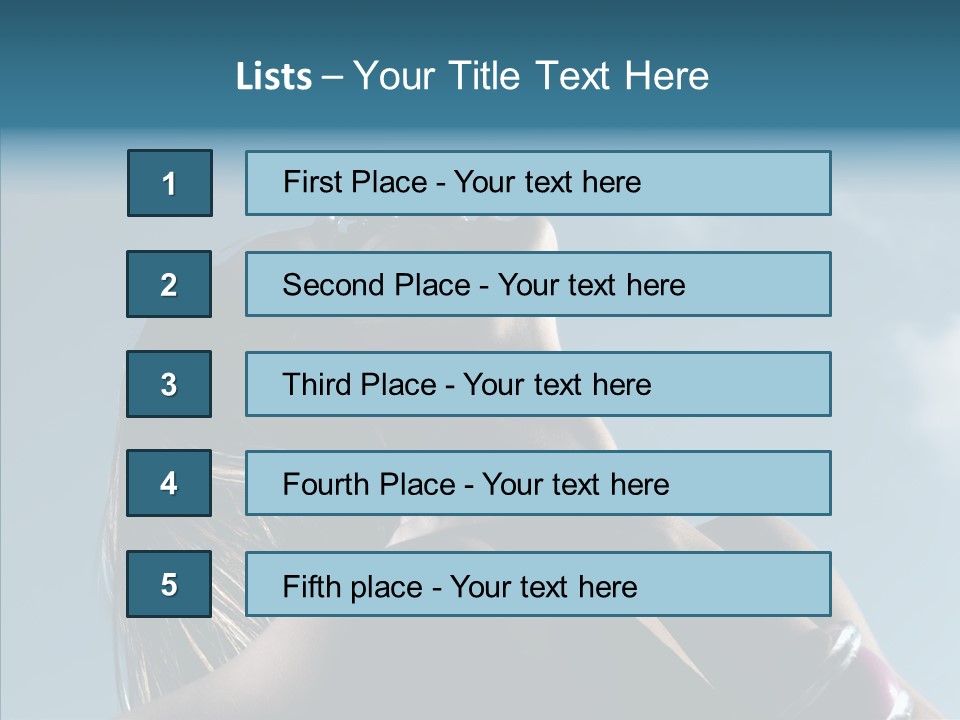 Top Sunglasses Neck PowerPoint Template