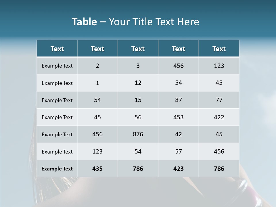 Top Sunglasses Neck PowerPoint Template
