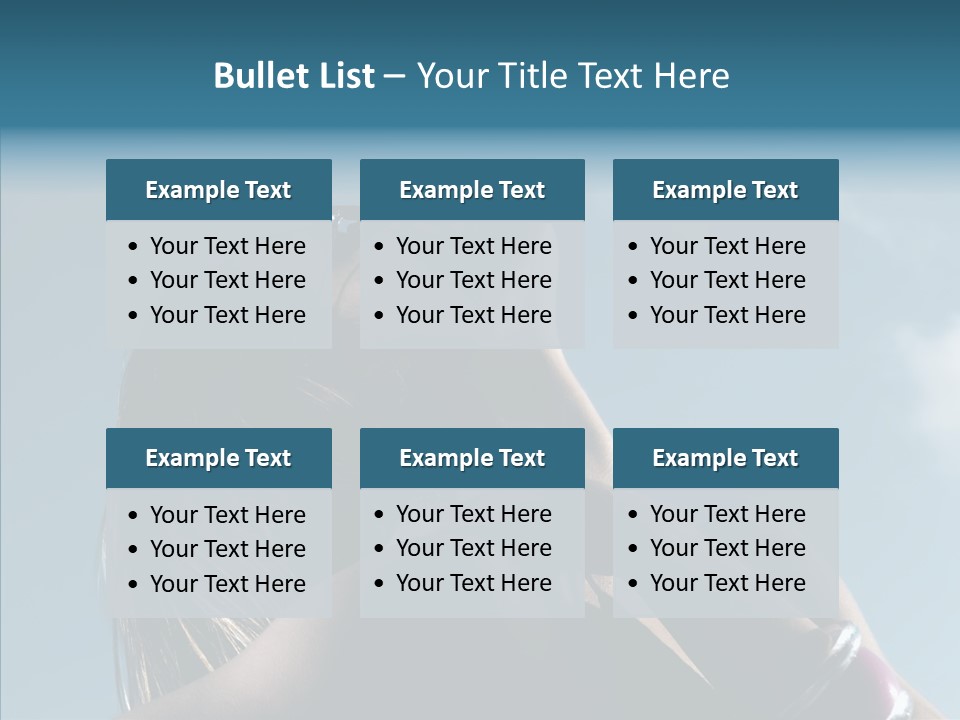 Top Sunglasses Neck PowerPoint Template