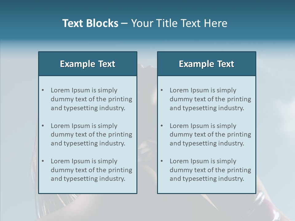 Top Sunglasses Neck PowerPoint Template