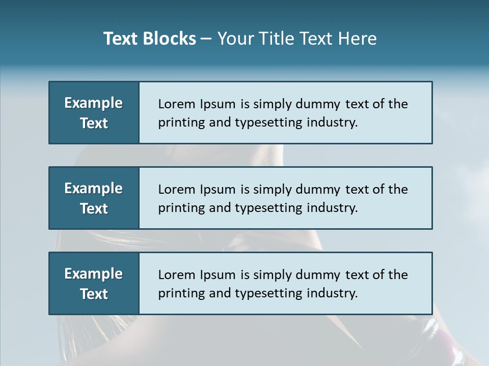 Top Sunglasses Neck PowerPoint Template