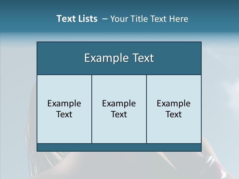 Top Sunglasses Neck PowerPoint Template