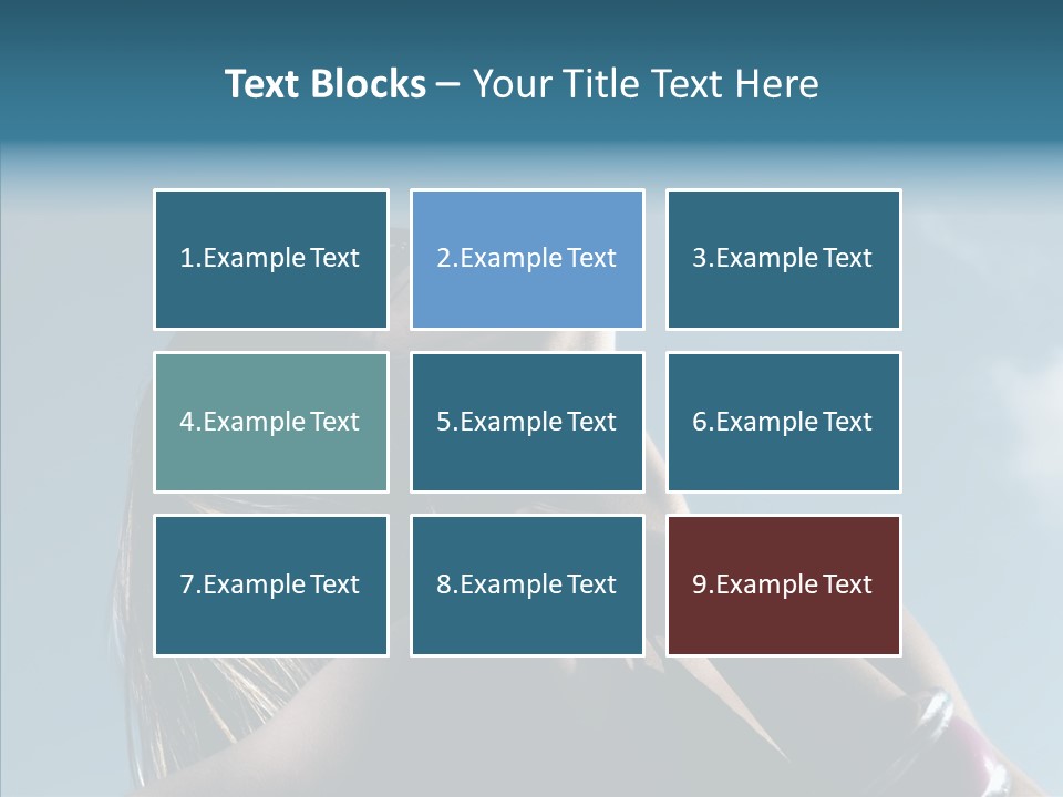 Top Sunglasses Neck PowerPoint Template