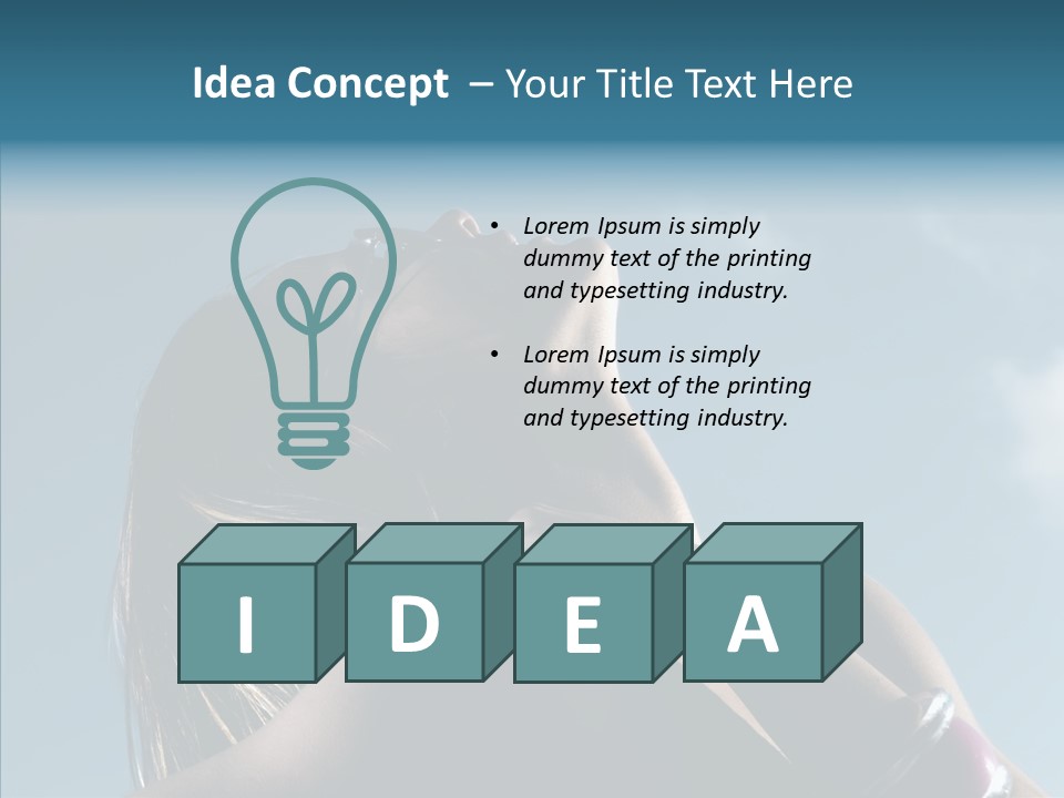 Top Sunglasses Neck PowerPoint Template