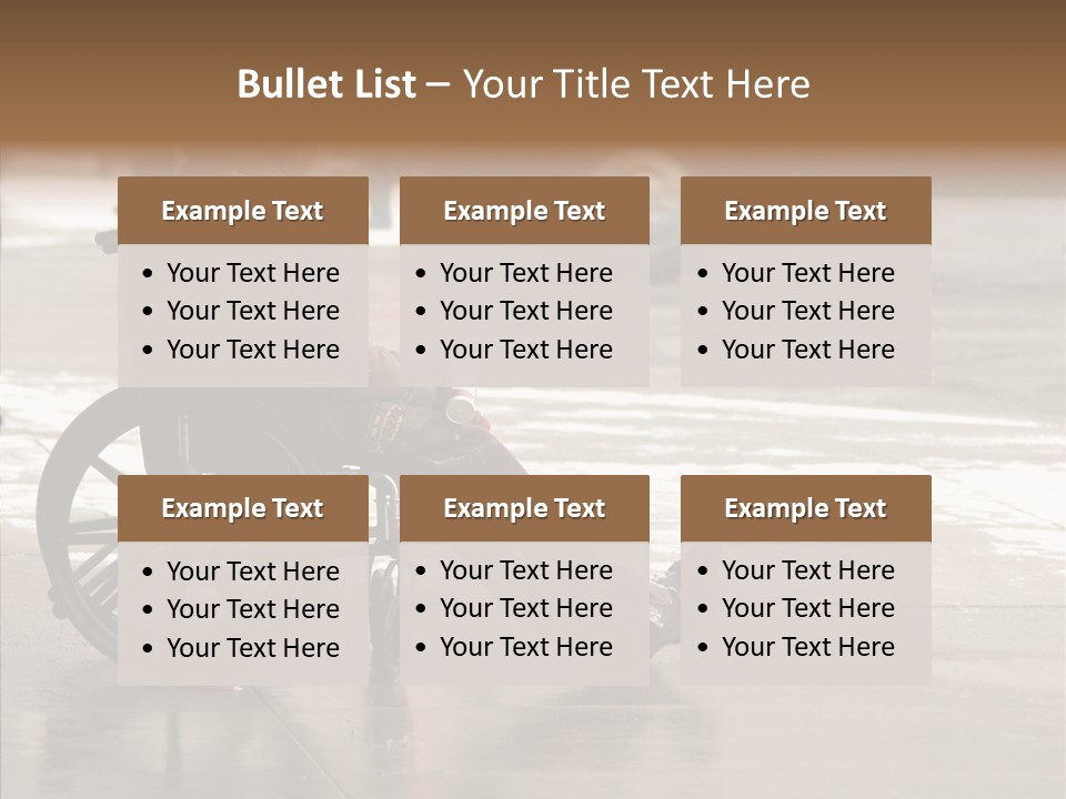 Welfare Disabled Suffer PowerPoint Template