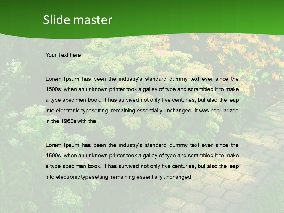 Luxury Flowerbed Lush PowerPoint Template