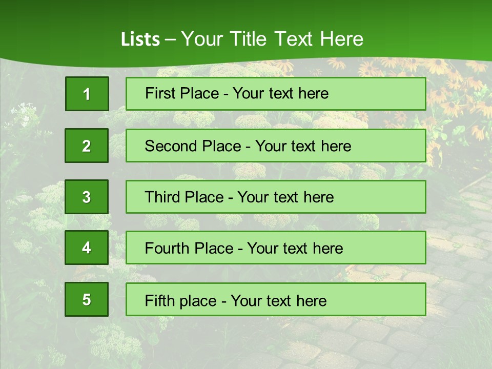 Luxury Flowerbed Lush PowerPoint Template
