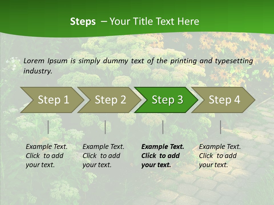 Luxury Flowerbed Lush PowerPoint Template