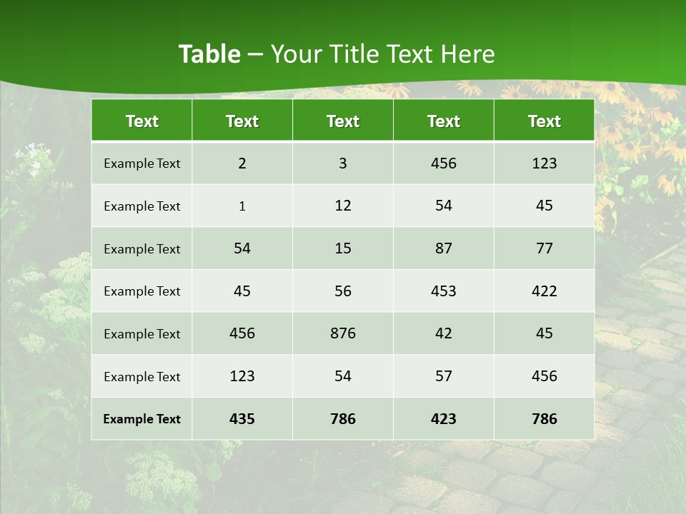 Luxury Flowerbed Lush PowerPoint Template