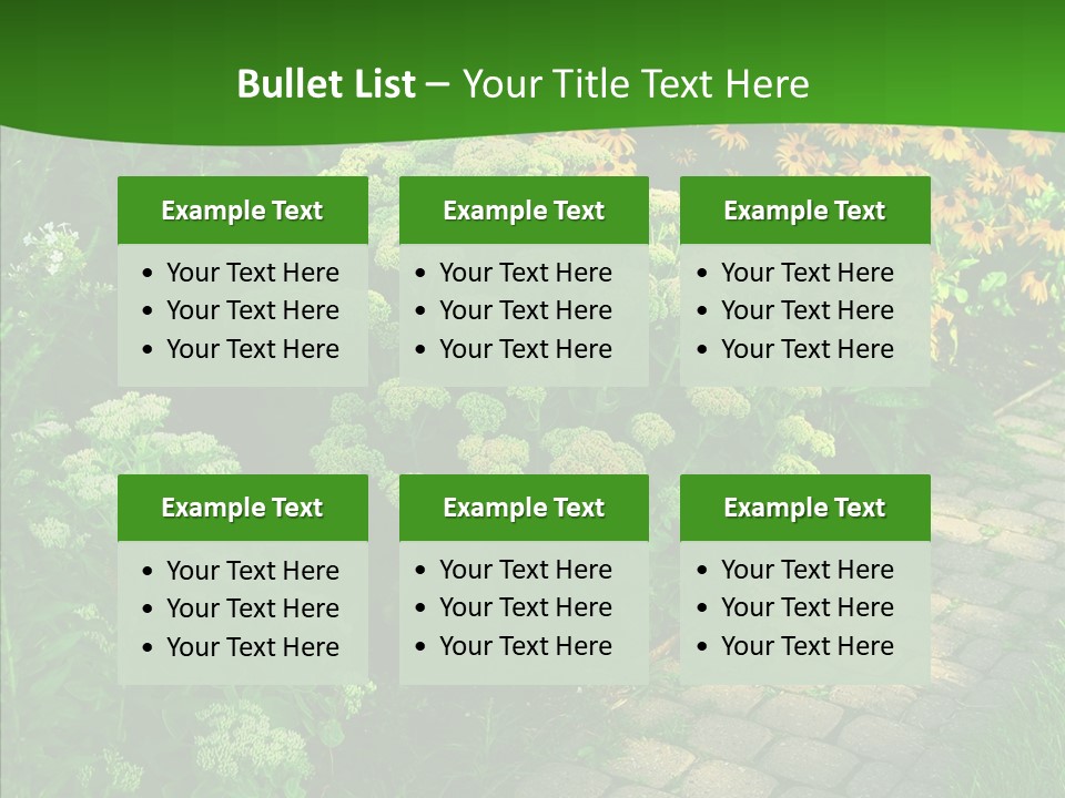 Luxury Flowerbed Lush PowerPoint Template