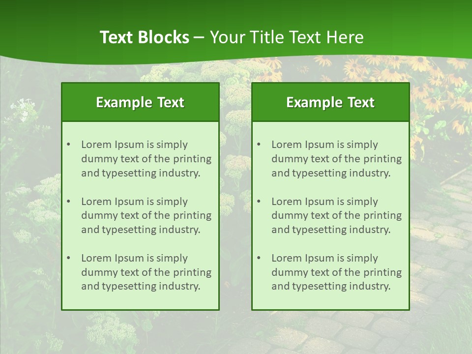 Luxury Flowerbed Lush PowerPoint Template