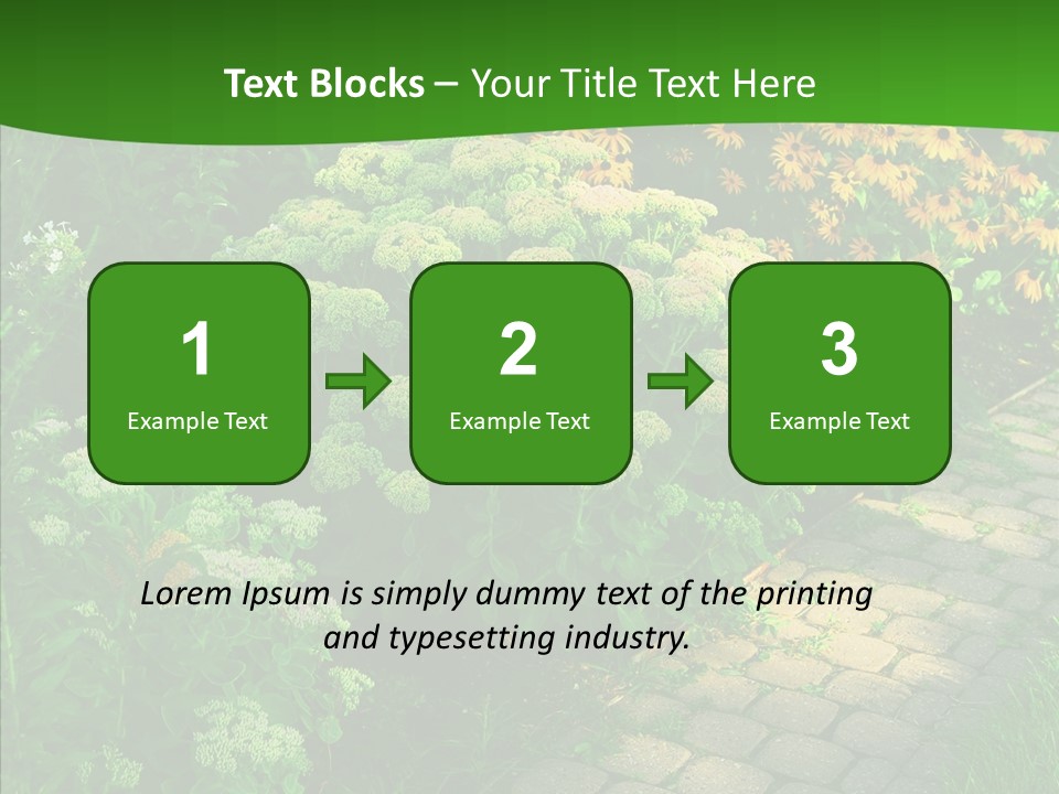 Luxury Flowerbed Lush PowerPoint Template