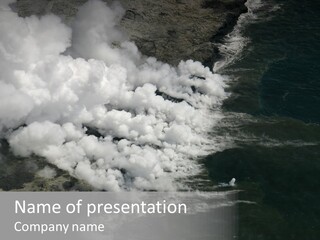 Kilauea Steaming Lava PowerPoint Template