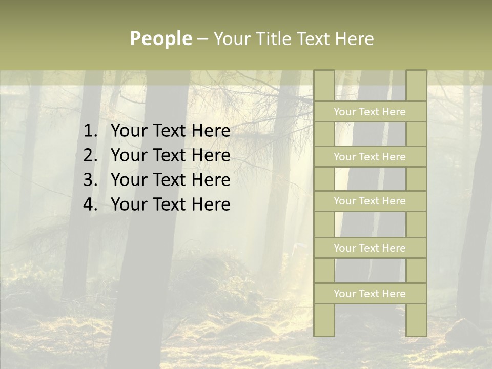 Beams Trunks Life PowerPoint Template