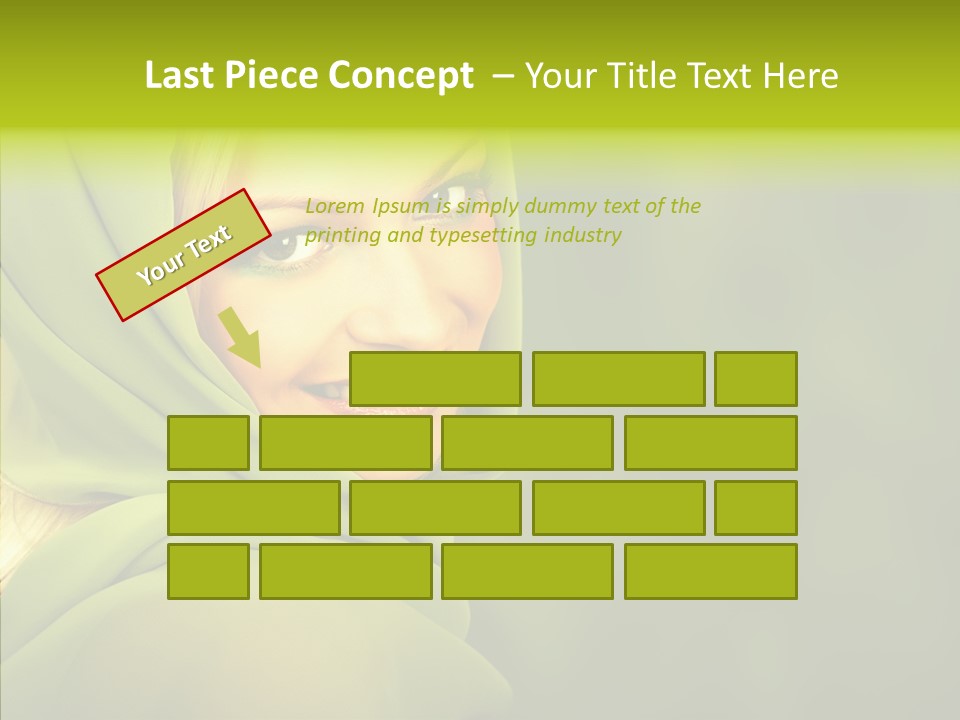 Portrait Model Lips PowerPoint Template