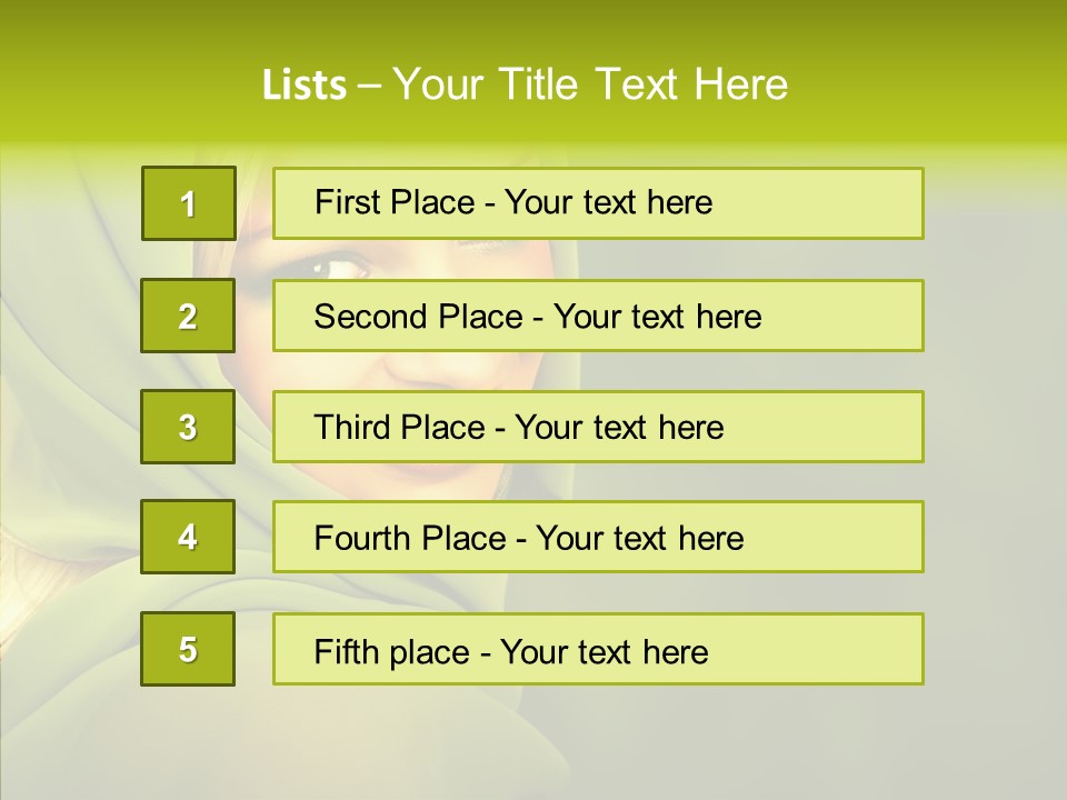 Portrait Model Lips PowerPoint Template
