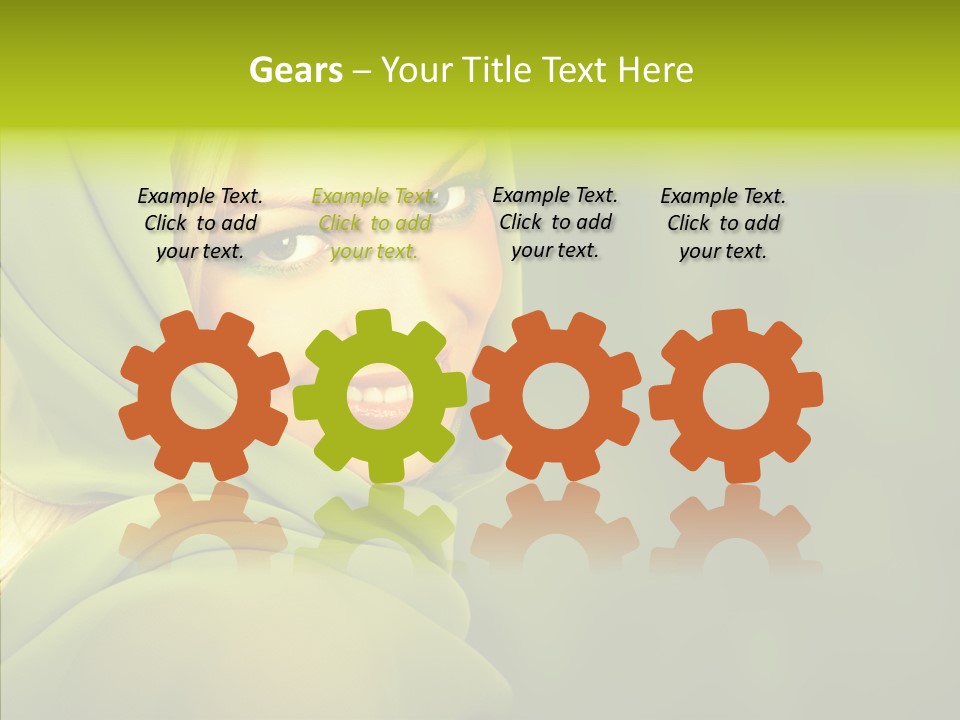 Portrait Model Lips PowerPoint Template