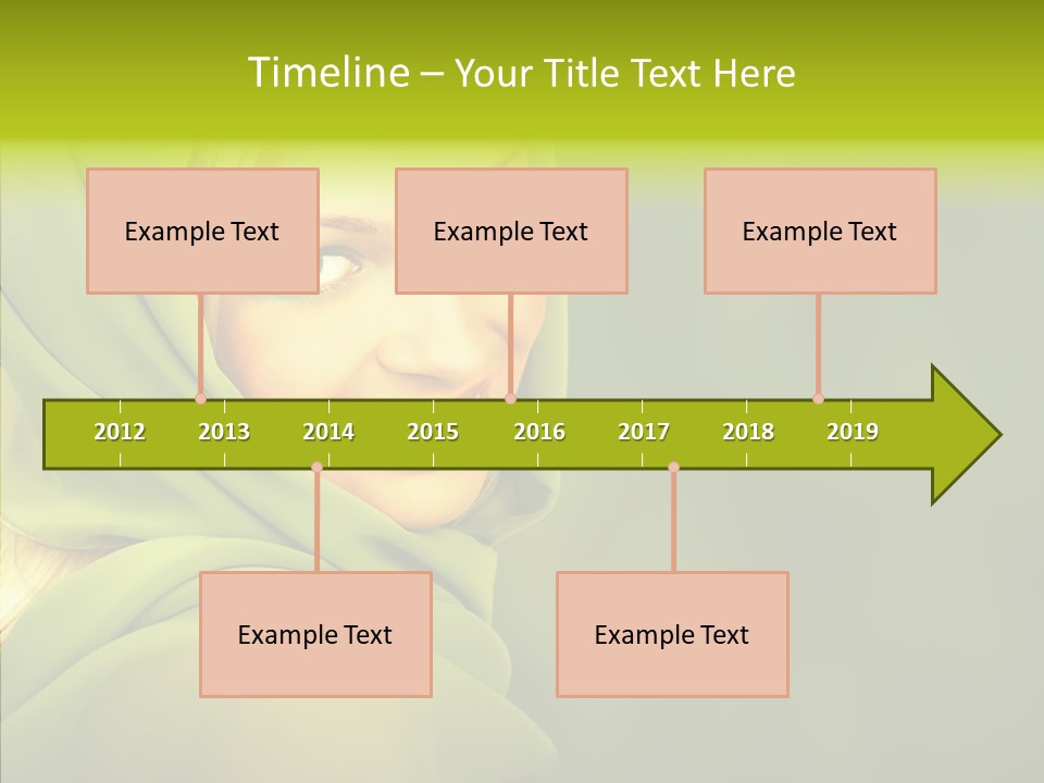 Portrait Model Lips PowerPoint Template