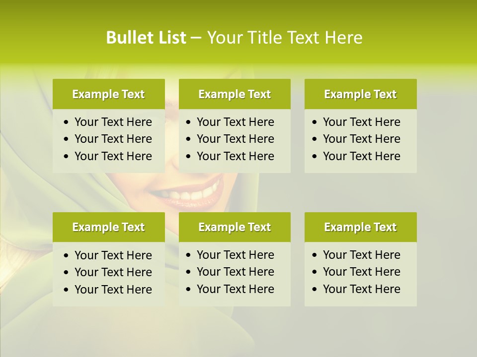 Portrait Model Lips PowerPoint Template