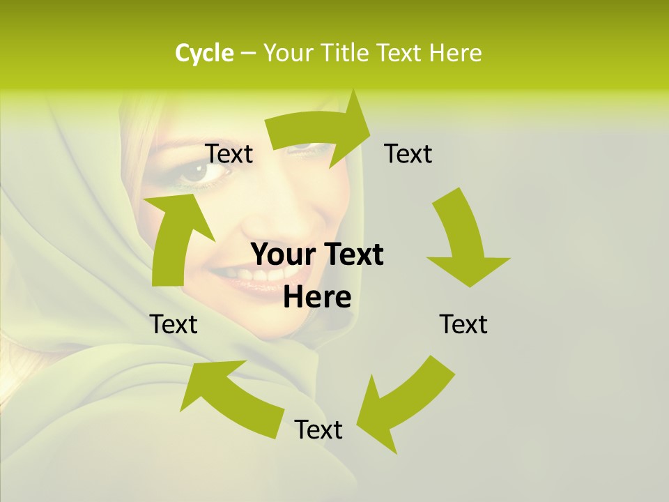 Portrait Model Lips PowerPoint Template