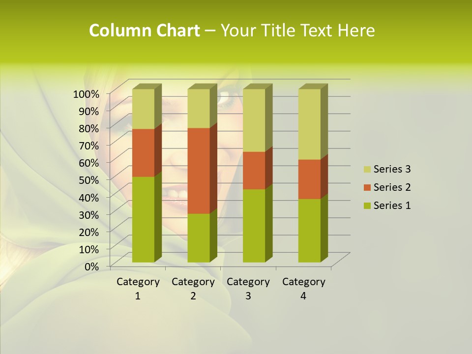 Portrait Model Lips PowerPoint Template
