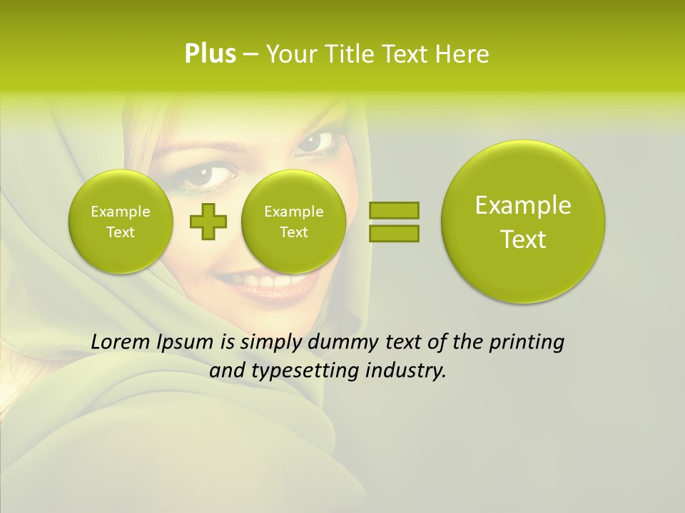 Portrait Model Lips PowerPoint Template