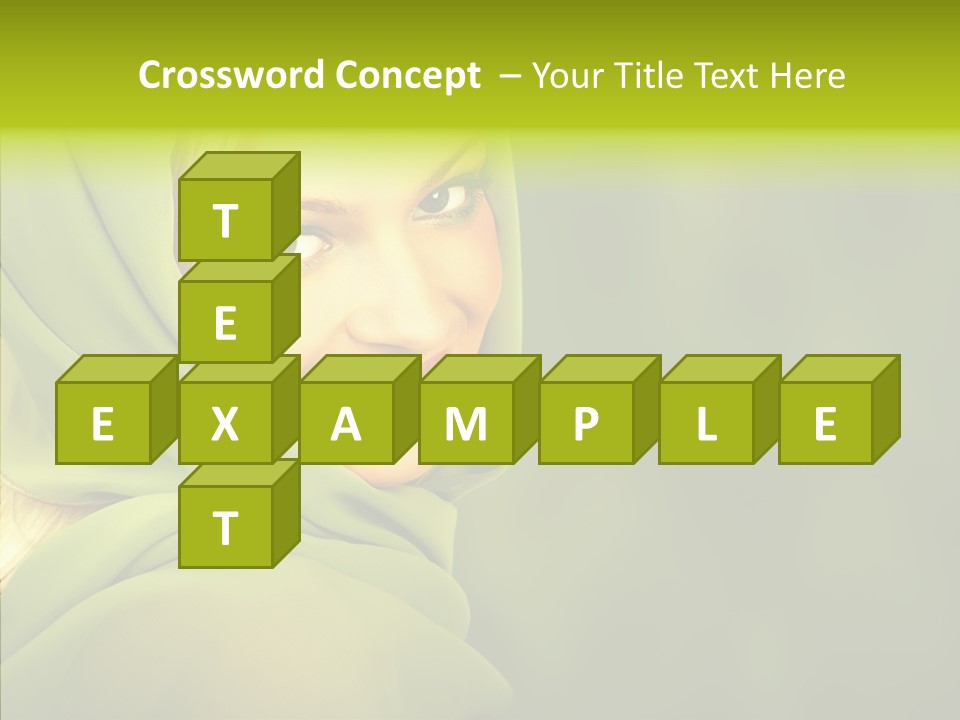 Portrait Model Lips PowerPoint Template