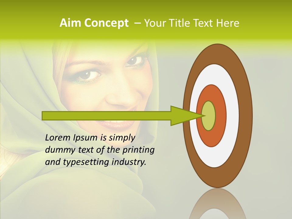 Portrait Model Lips PowerPoint Template