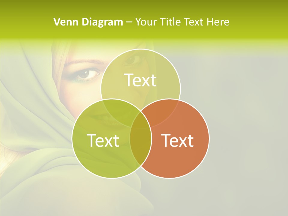 Portrait Model Lips PowerPoint Template