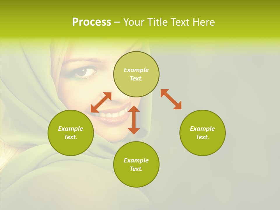 Portrait Model Lips PowerPoint Template