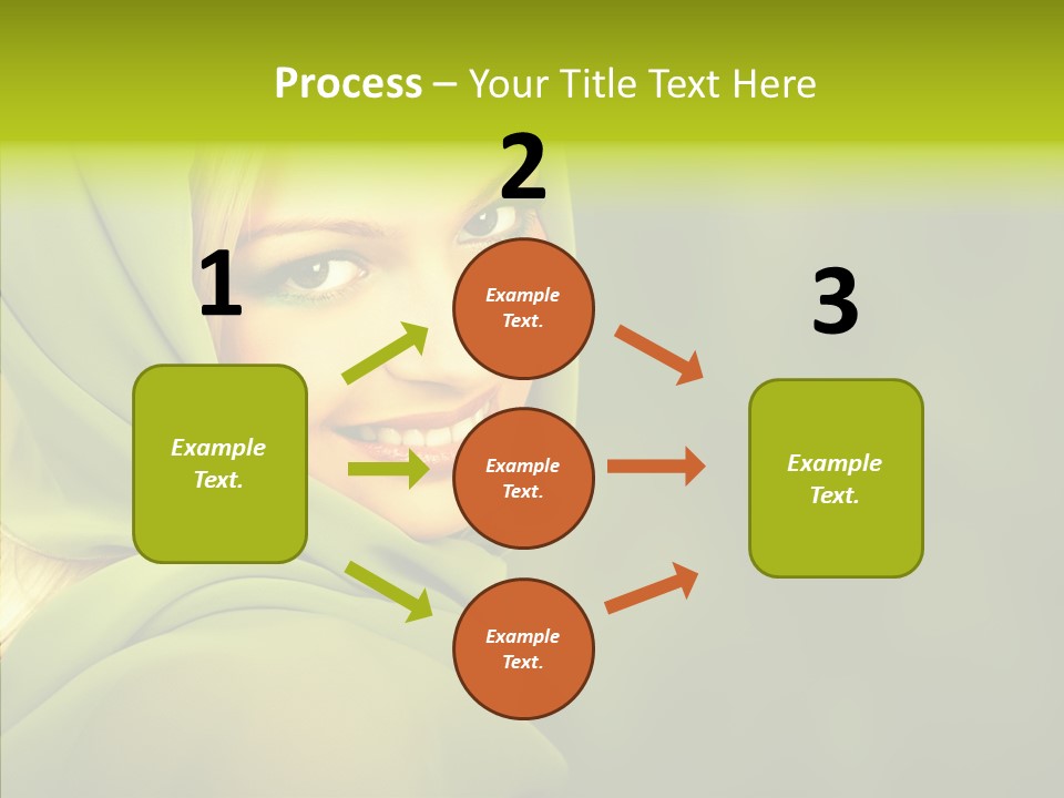 Portrait Model Lips PowerPoint Template