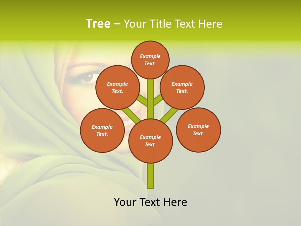 Portrait Model Lips PowerPoint Template